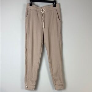 Province of Canada Cream Tan Joggers Waffle Knit Size XXS